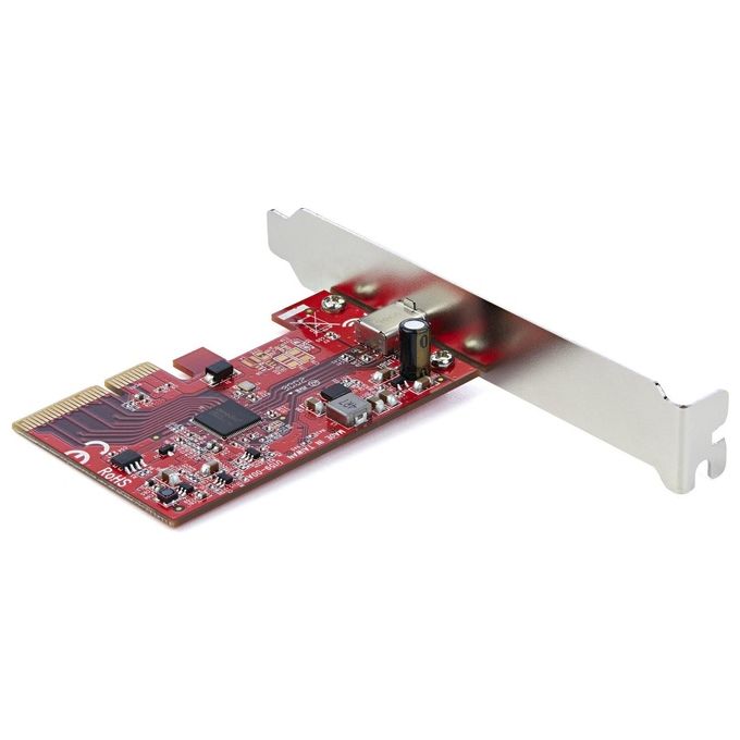 StarTech.com PEXUSB321C Scheda PCIe USB 3.2 Gen 2x2 1 Porta USB-C SuperSpeed 20Gbps PCIe 3.0 x4 Host Controller colore Rosso