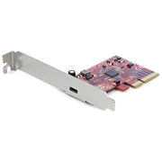StarTech.com PEXUSB321C Scheda PCIe USB 3.2 Gen 2x2 1 Porta USB-C SuperSpeed 20Gbps PCIe 3.0 x4 Host Controller colore Rosso