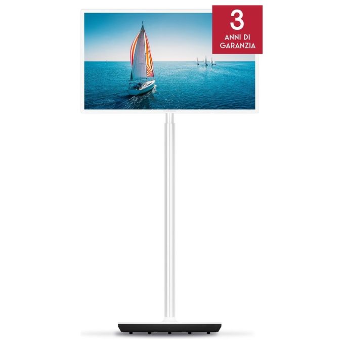 Thomson 32HA4M44 Go TV Portatile Smart TV 32'' HD Android TV DVB-T2 Batteria 4h Dolby Audio 16W colore Bianco