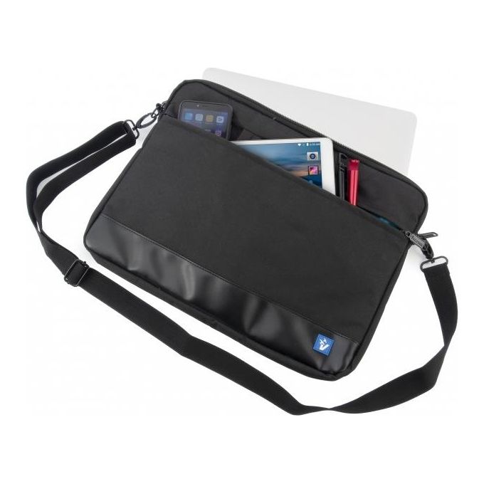 VulTech SC-1560 Borsa per Notebook 15.6'' Slim Nylon Tracolla Regolabile Fascia Trolley colore Nero