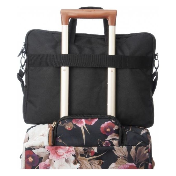 VulTech SC-1560 Borsa per Notebook 15.6'' Slim Nylon Tracolla Regolabile Fascia Trolley colore Nero