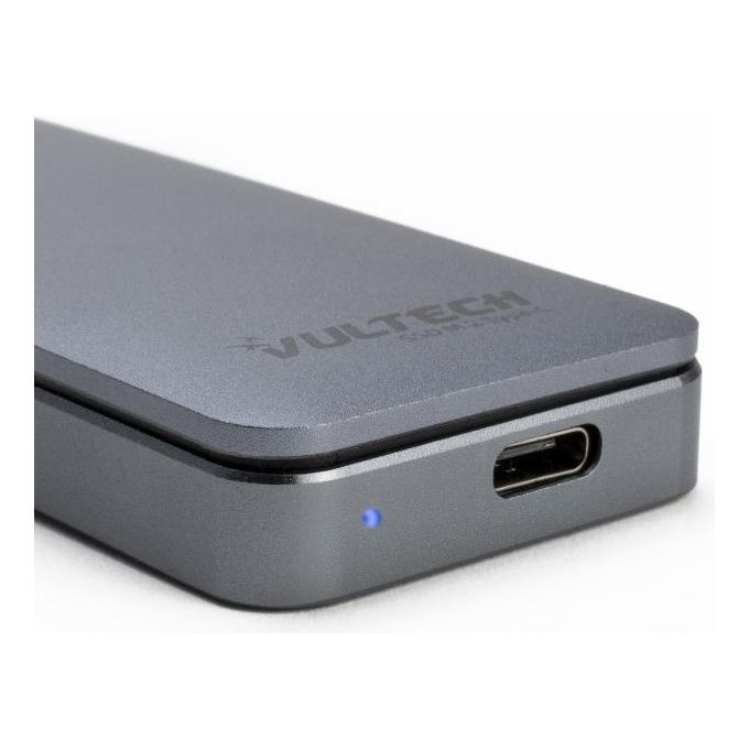 Vultech Box Type-C GS-NVMETC per SSD PCIe M2 SATA Case Esterno per Disco Rigido Usb 3.1 10 Gbps