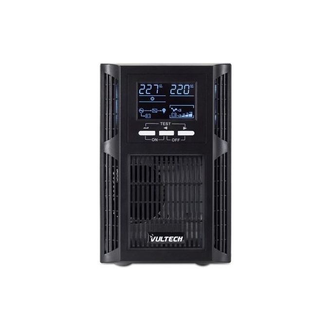 Vultech GS-1KVAS REV. 2.4 Server Series Gruppo di Continuita' UPS Online 1000VA 1000W Onda Sinusoidale Pura Display LCD AVR USB RS232