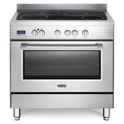 De Longhi PRO 96 MX IN ED Linea Professional Cucina a Gas Libera Installazione Forno Elettrico 4 Fuochi Classe energetica A Programmatore Elettronico 9 Funzioni 90 cm Acciaio Inox