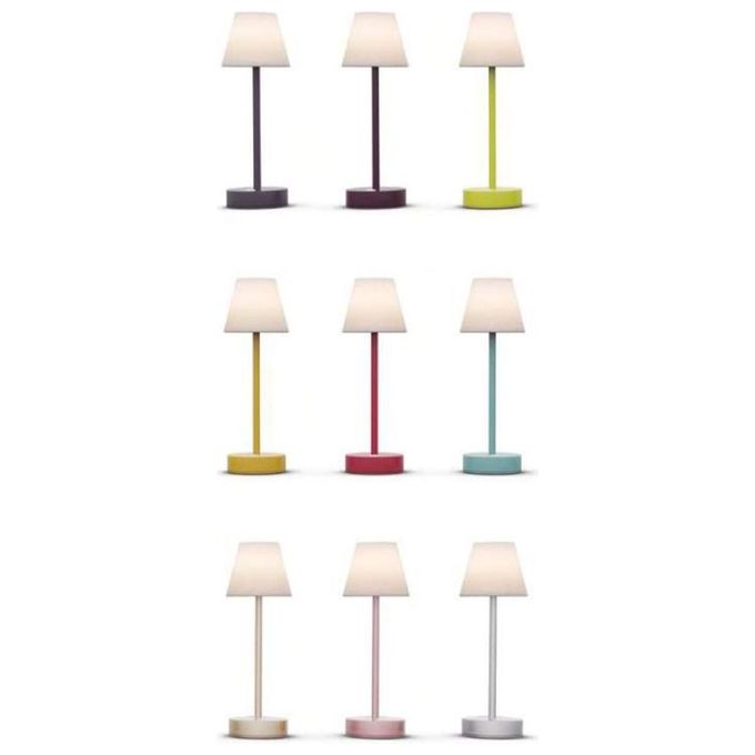 NewGarden LUMLLS030BRWLNW Lola Slim 30 Lampada da Tavolo LED Batteria Ricaricabile 2 W 260 lm IP44 Touch colore Ottone