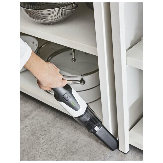 Rowenta AC9736WO X-Touch Aspirabriciole Portatile senza Fili Motore Digitale 80 W 0,2 L Autonomia 10 min Base di Ricarica colore Grigio Bianco