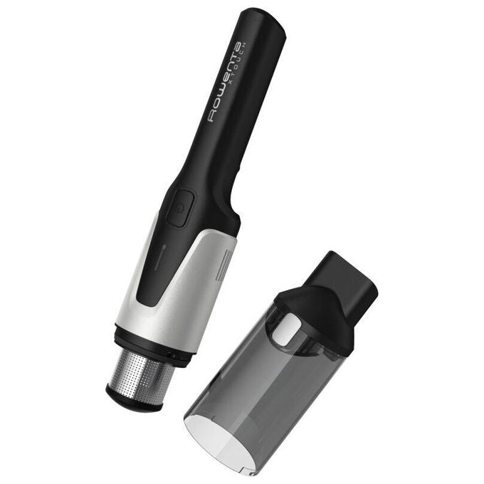 Rowenta AC9736WO X-Touch Aspirabriciole Portatile senza Fili Motore Digitale 80 W 0,2 L Autonomia 10 min Base di Ricarica colore Grigio Bianco