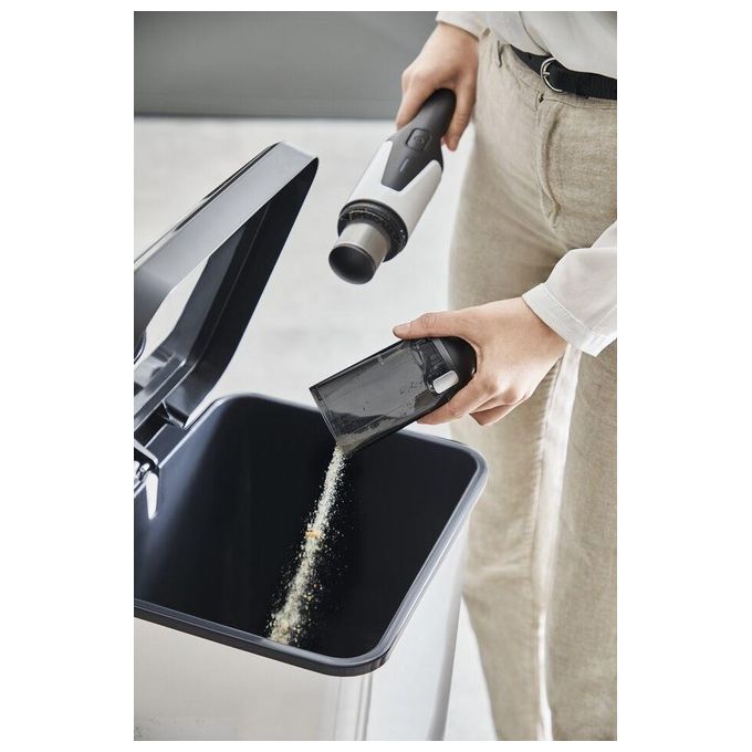 Rowenta AC9736WO X-Touch Aspirabriciole Portatile senza Fili Motore Digitale 80 W 0,2 L Autonomia 10 min Base di Ricarica colore Grigio Bianco