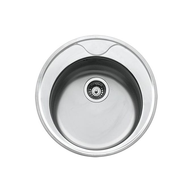 Apell CIVIFRIPC Lavello Mobile 1 Vasca in Metallo Forma Cerchio 51x51x17 cm colore Grigio