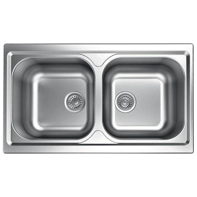 Apell TM862IPC Serie Atmosfera Lavello Inox Prelucido da Incasso 2 Vasche 86x50cm
