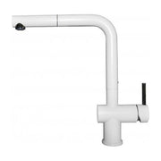 ELLECI MKKSTP96 Stream Plus Miscelatore Mono Splitcomando con canna girevole e doccetta estraibile Modern Bianco Kera 96