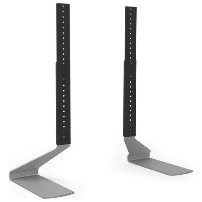 ITB Solution ER035320 Supporto TV da Tavolo Universale fino a 85'' Portata 50 Kg Compatibilita' VESA 200x200 fino a 1200x600 mm colore Nero Argento