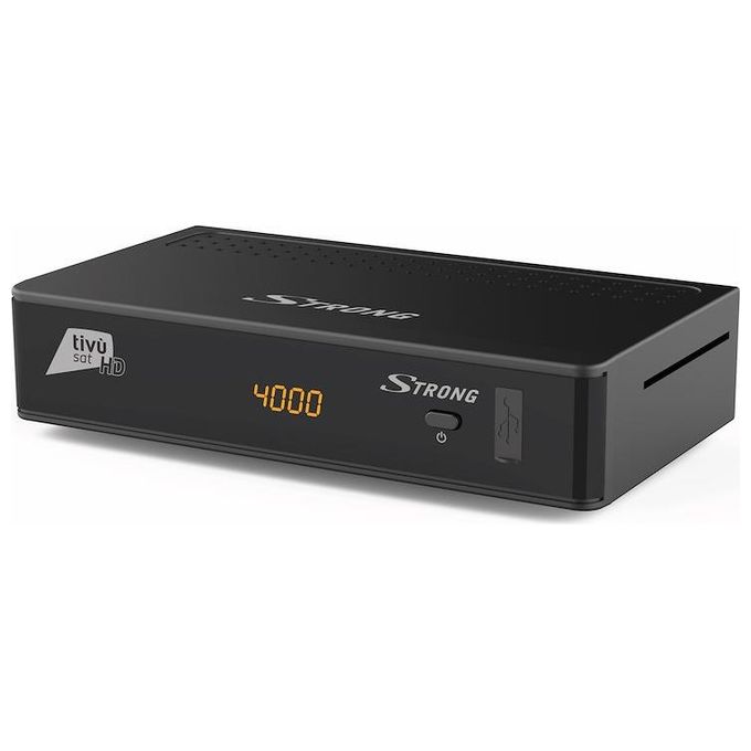 Strong SRT 7807 Decoder Satellitare Tivu'sat Full HD DVB-S2 DVB-T2 HDMI SCART LAN Wi-Fi Dolby Digital colore Nero