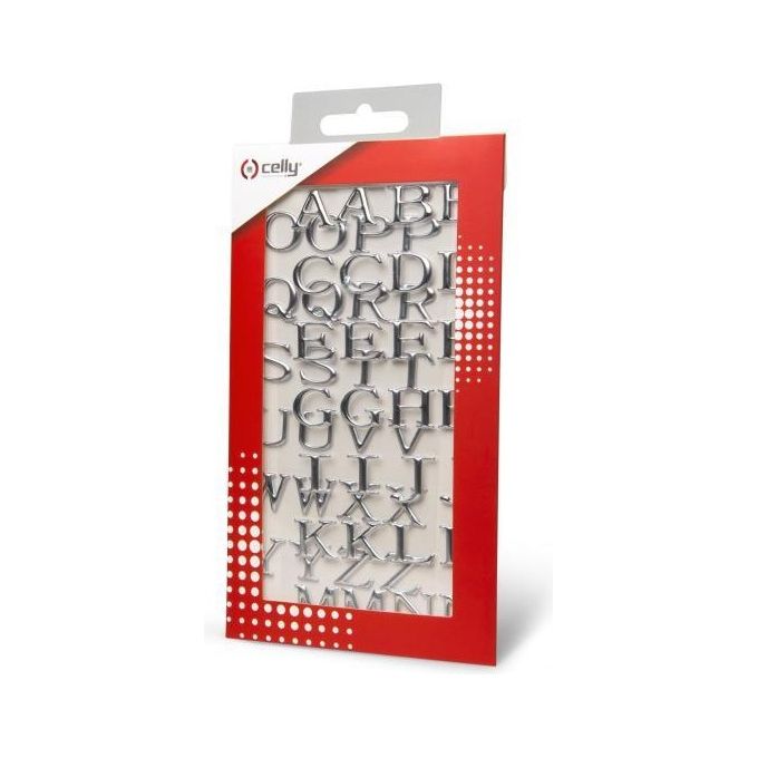 Celly 3D Stickers Letters Silver