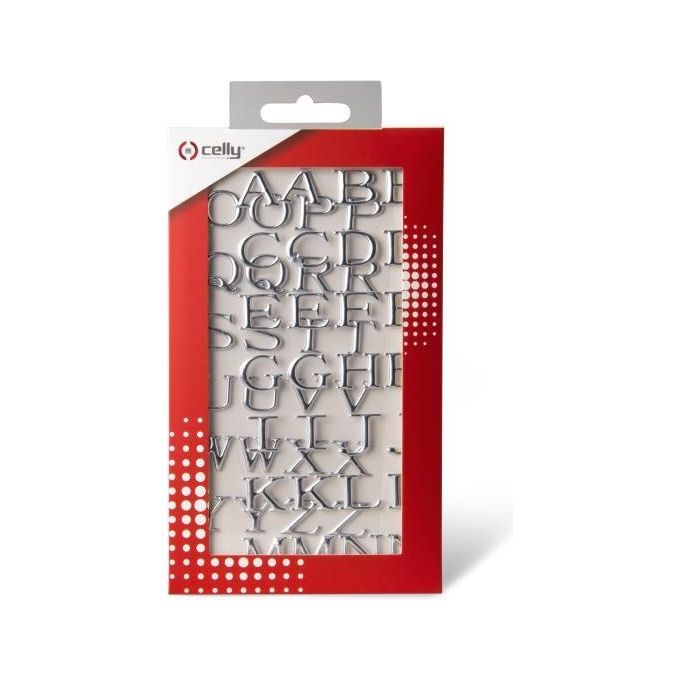 Celly 3D Stickers Letters Silver