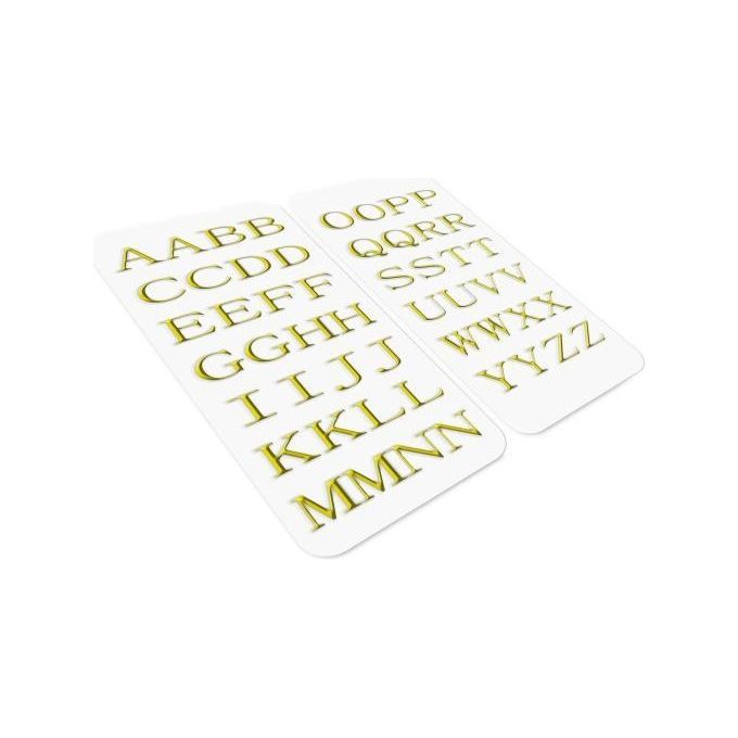 Celly STICKERLETTER01 3D Stickers Lettere dell'Alfabeto in Gomma Set 52 Pezzi colore Oro