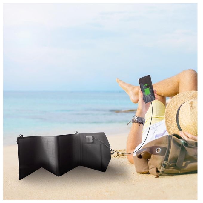 Celly SOLARMAX2USBBK Caricabatterie Solare Esterno 10W 2 Porte USB Fast Charging IPX5 colore Nero