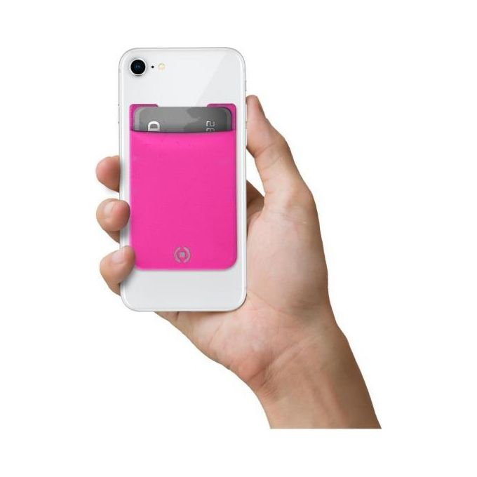 Celly Fessura per Carte di Credito con Adesivo Rosa