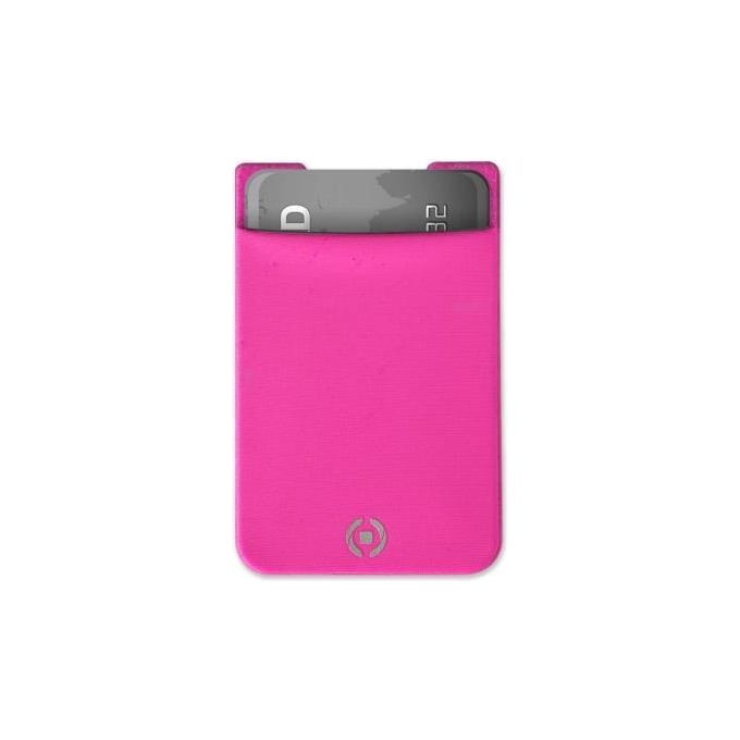Celly Fessura per Carte di Credito con Adesivo Rosa