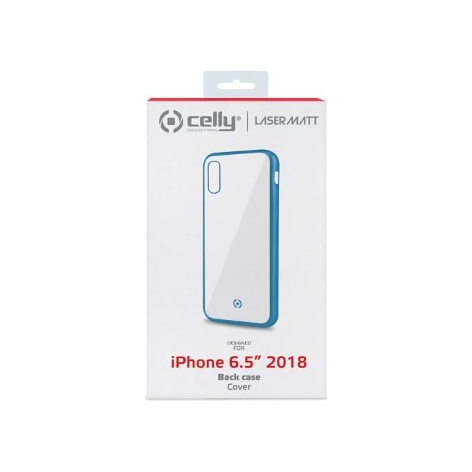 Celly Lase Matt Cover per iPhone XS Max Azzurro