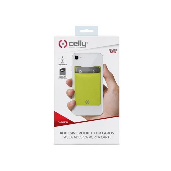 Celly Fessura per Carte di Credito con Adesivo Giallo