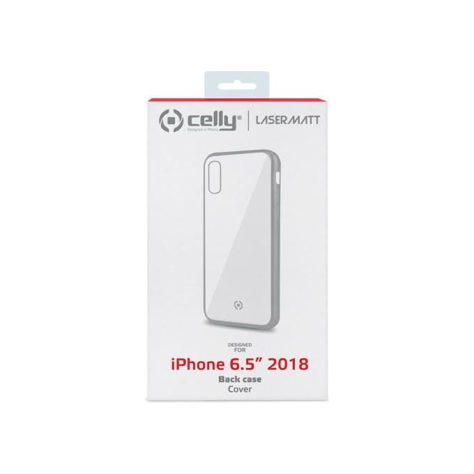 Celly Lase Matt Cover per iPhone XS Max Silver