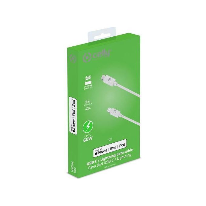 Celly Cavo Usb-C Lightning Bianco