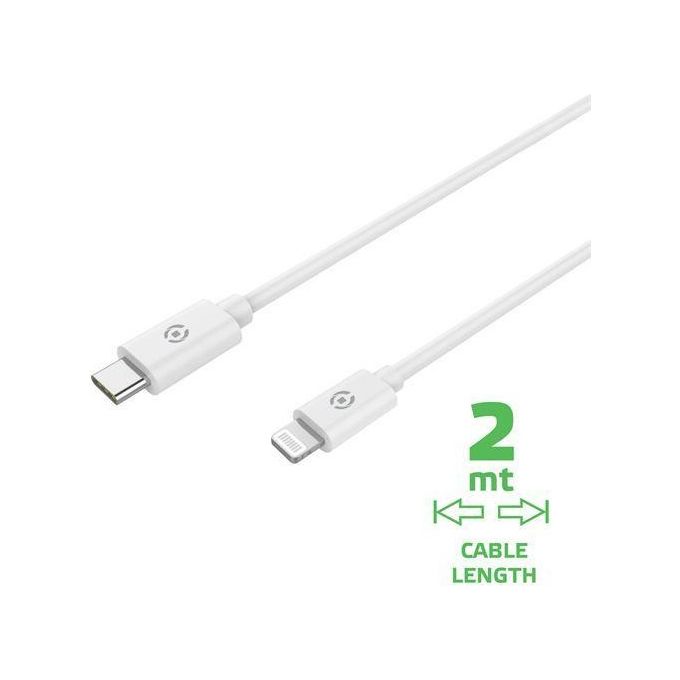 Celly Cavo Usb-C Lightning Bianco
