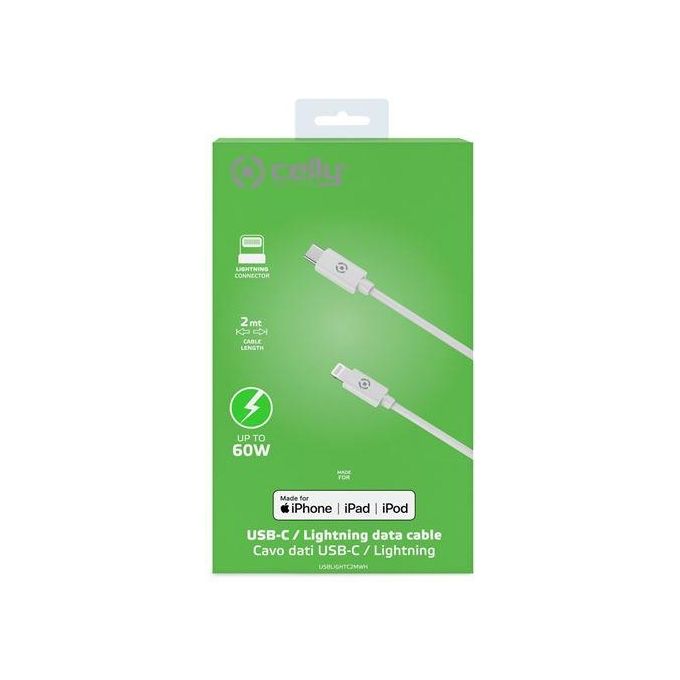 Celly Cavo Usb-C Lightning Bianco