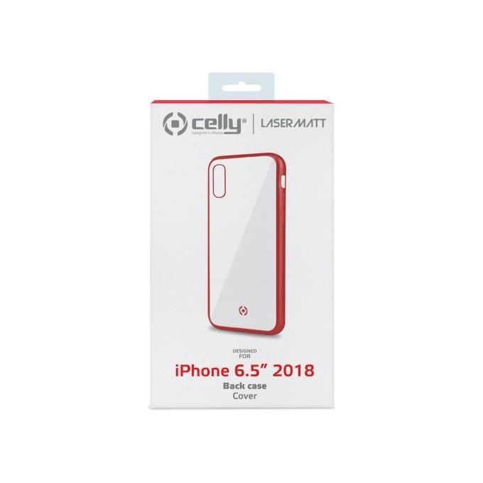 Celly Lase Matt Cover per iPhone XS Max Rosso
