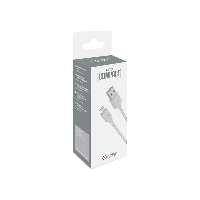 Celly ProCompact Cavo Micro Usb Bianco