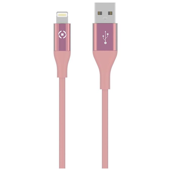 Celly Cavo Usb Lightning Color 3mt Rosa