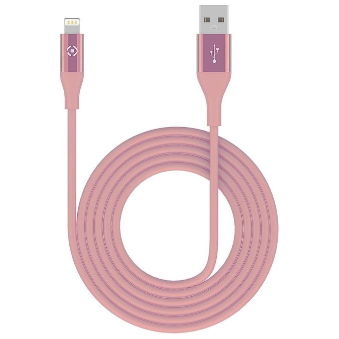 Celly Cavo Usb Lightning Color 3mt Rosa