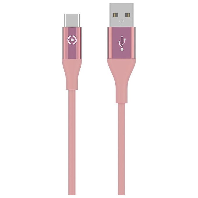 Celly Usb a Usb-C Color 3mt Rosa
