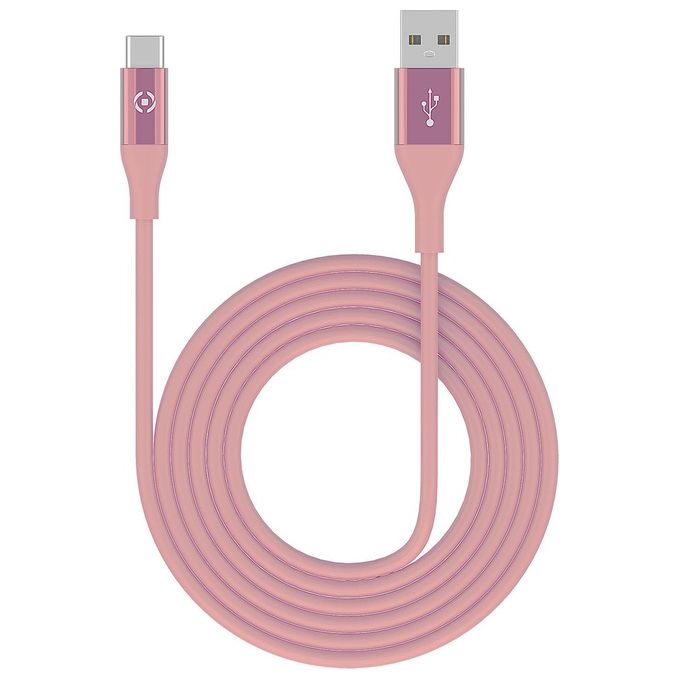 Celly Usb a Usb-C Color 3mt Rosa