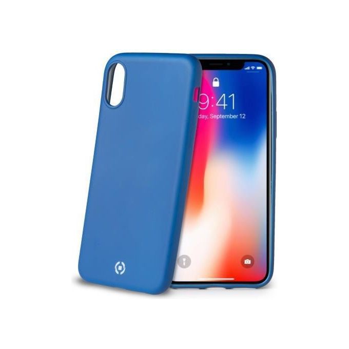 Celly Soft Matt Cover per iPhone X-XS Blu