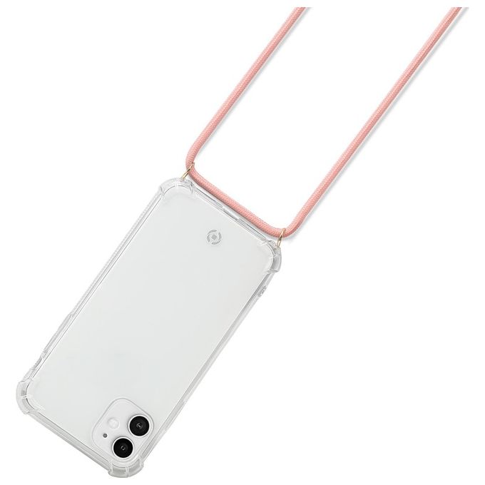 Celly Lacet Case per iPhone 12 Mini Nero-Rosa