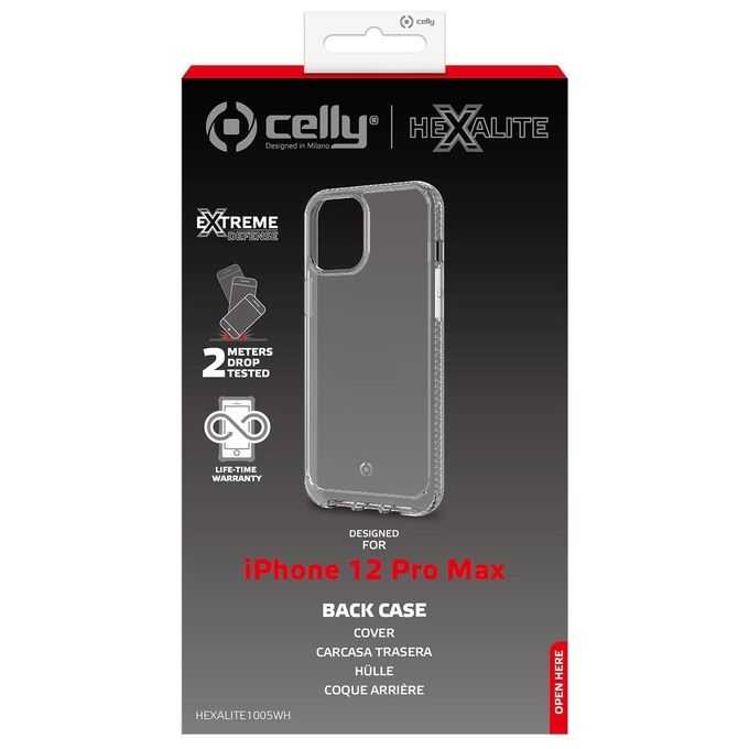 Celly Cover Hexalite per iPhone 12 Pro Max Bianco