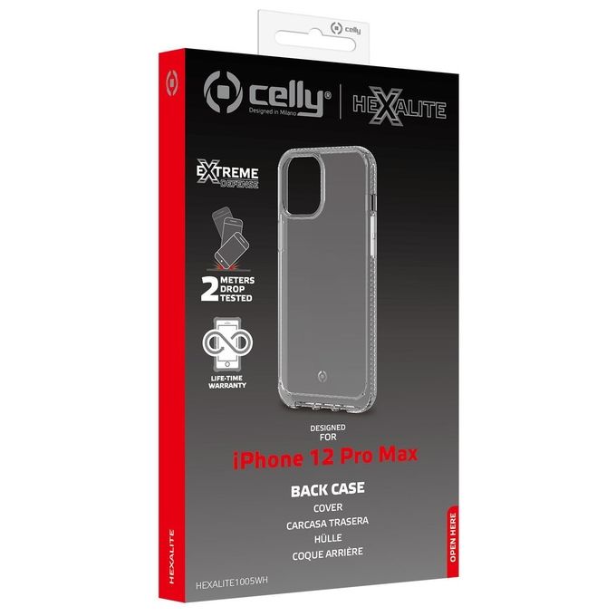 Celly Cover Hexalite per iPhone 12 Pro Max Bianco