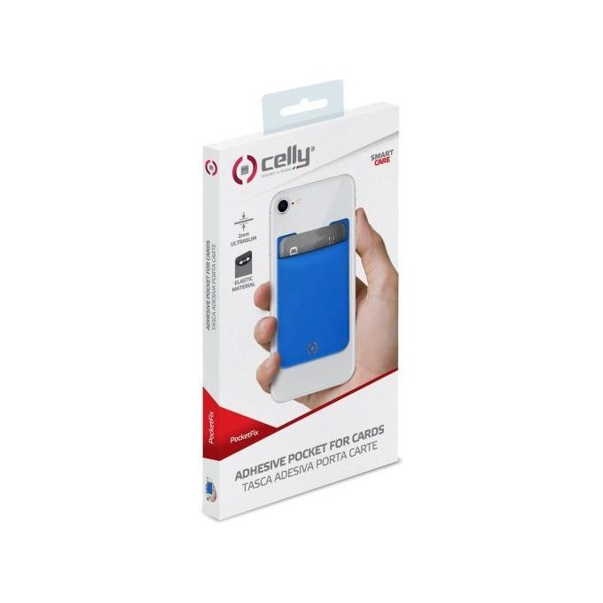 Celly Fessura per Carte di Credito con Adesivo Blu