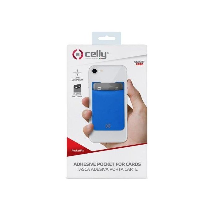 Celly Fessura per Carte di Credito con Adesivo Blu