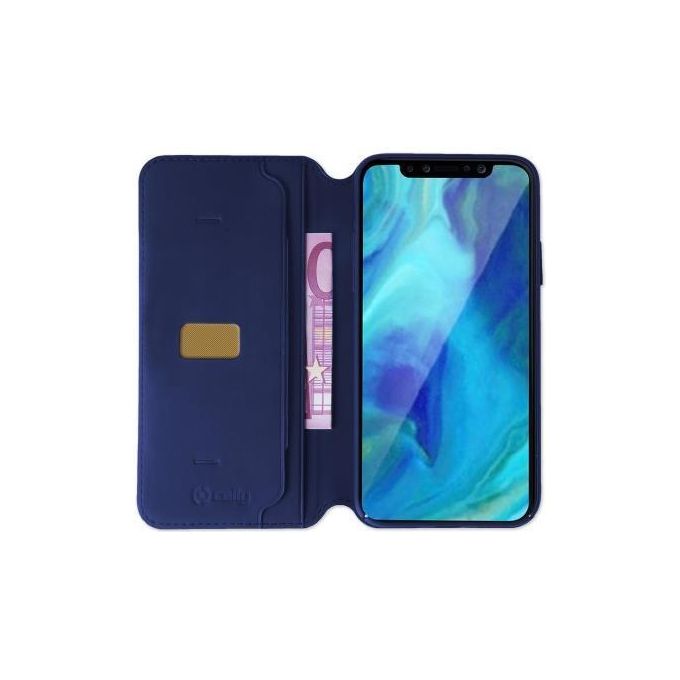 Celly Prestige Cover per iPhone XR Blu
