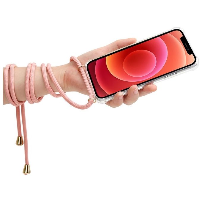 Celly Lacet Case per iPhone Pro Max Nero-Rosa