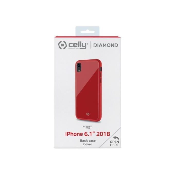 Celly Diamond Case per iPhone XR Rosso
