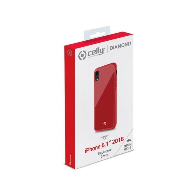Celly Diamond Case per iPhone XR Rosso