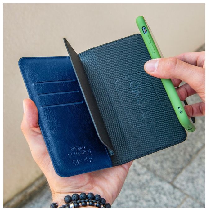 Celly Duomo Wallet Case Custodia per Smartphone 6.5'' Blu