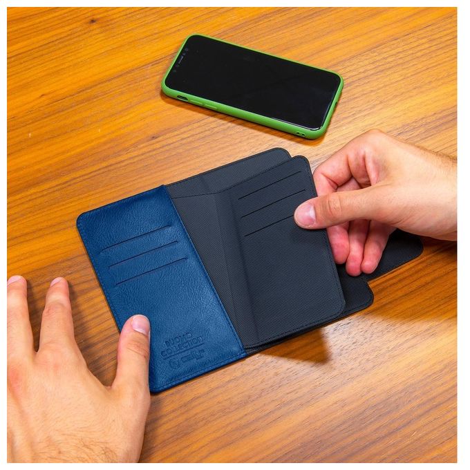 Celly Duomo Wallet Case Custodia per Smartphone 6.5'' Blu