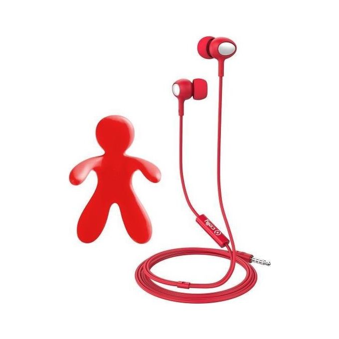 Celly Bundle Cesare Augusto Auricolari e Profumatore Rosso