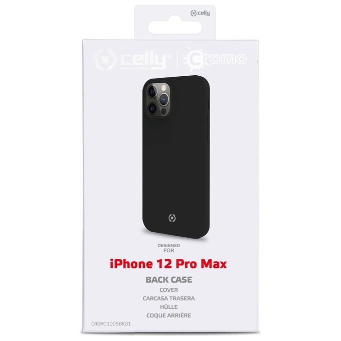 Celly Cromo Cover per iPhone 12 Pro Max Nero