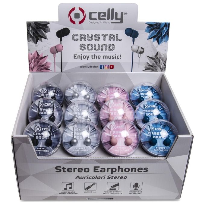 Celly Wired Earphone Auricolari per Smartphone Ball Shape